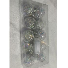 Letter Snowflake 10 LED Globe String Lights, 6.5FT Battery Operated Fairy Lights, Warm White 3000K Christmas Decor Lights (Option: Letter Snowflake)
