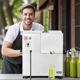 800W Commercial Electric Sugar Cane Juicer 661LBS/H 4 Rollers 2.4' Inlet (Option: Silver)