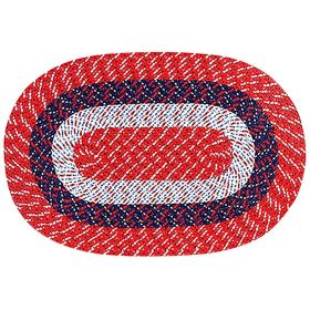 Country Stripe Collection (Color: Americana Stripe, size: 20" x 30" Oval)