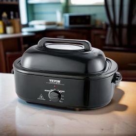 Electric Roaster Oven, 20 QT Turkey Roaster Oven With Self-Basting Lid, 1450W Roaster Oven With Defrost & Warm Function, Adjustable Temperature, (Option: Natural)