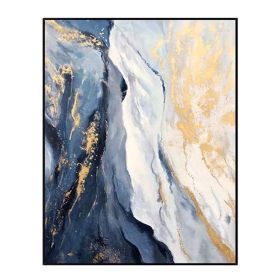Hand Painted Wall art Picture Abstract blue cloud landscape oil painting handmade for Living room bedroom home decor no frame (size: 60X90cm)