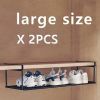 "Smart Modular Shoe Storage - Swiss-Designed Stackable Iron Rack System"