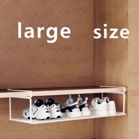"Smart Modular Shoe Storage - Swiss-Designed Stackable Iron Rack System" (Capacity: white large size*1)