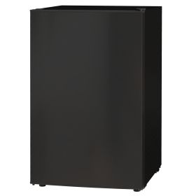 4.5 Cu.Ft Mini Fridge, Single Door Refrigerator with Freezer, Wheels, Adjustable Thermostat, Reversible Door, Black (Option: Black-560x590x920 mm)